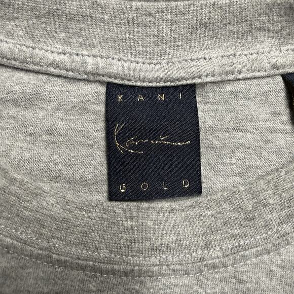 Kani Gold T-Shirt Mens 4X Gray Cross Floral Y2K Crew Neck Short Sleeve Grunge - Picture 2 of 6